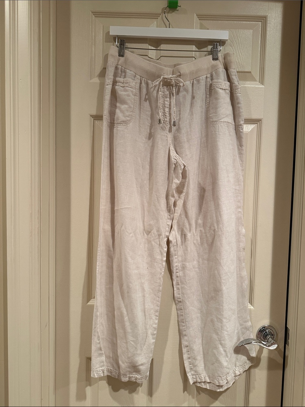 Style & Co. Light Beige Linen Drawstring Joggers